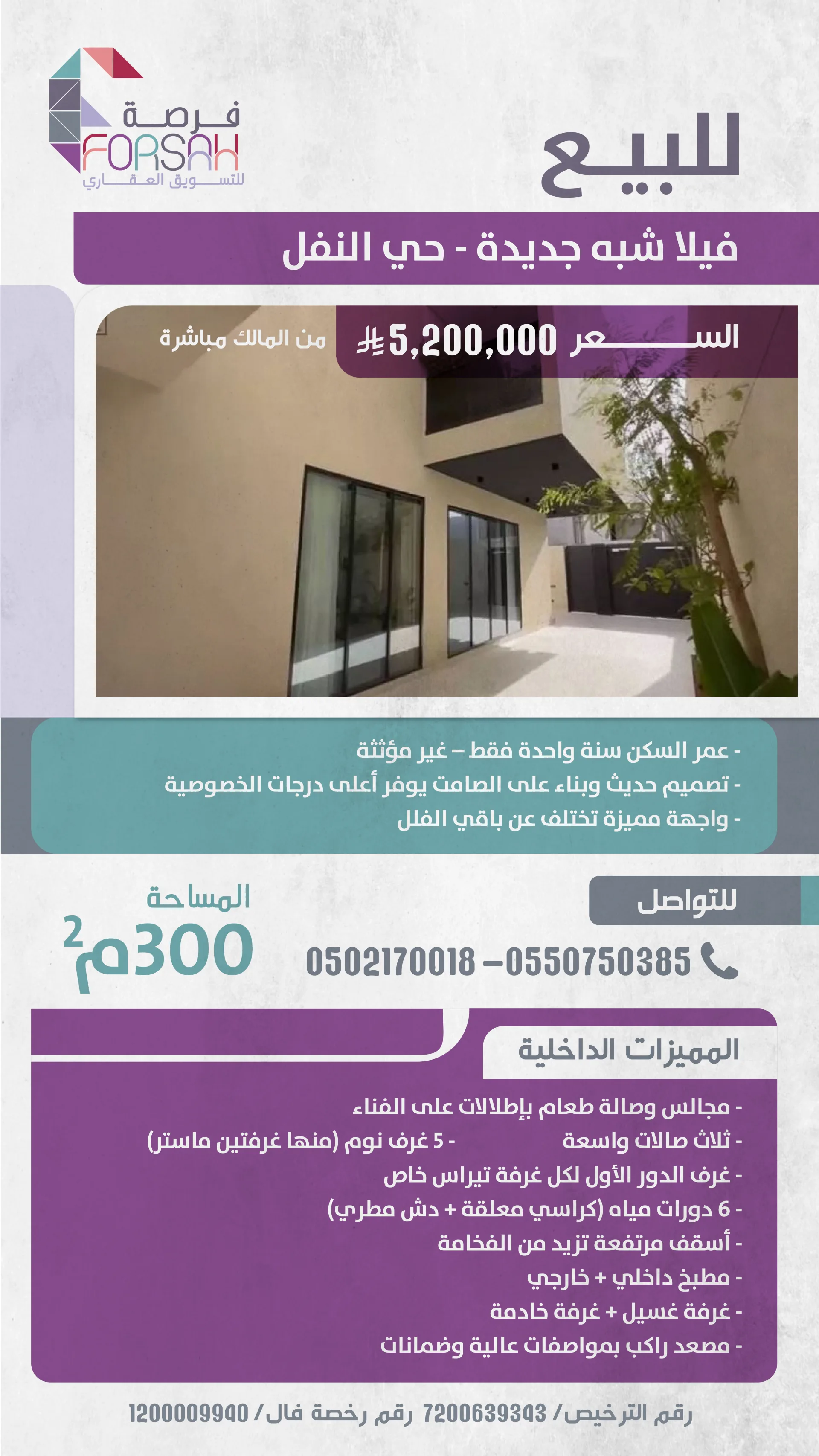 فيلا شبه جديدة للبيع في حي النفل - الرياض